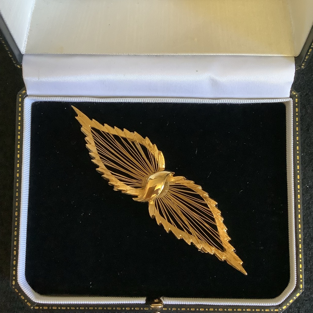 Vintage Boucher Gold Tone Brooch.